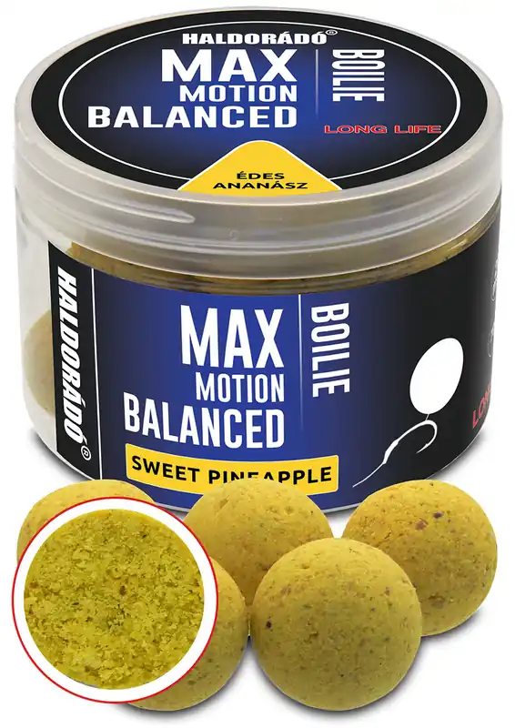 HALDORÁDÓ MAX MOTION Boilie Balanced 20 mm - Édes Ananász Favoriet