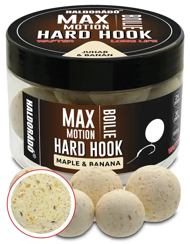 Haldorádó MAX MOTION Boilie Hard Hook Wafter 24, 30 mm - Juhar & Banán Dagaanbieding