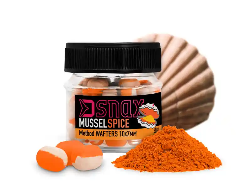 Direct Beschikbaar Delphin D SNAX WAFT csali 7x5.5mm/20g (Kagyló-Fűszer)