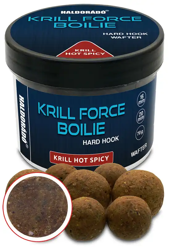 Haldorádó KRILL FORCE Boilie Hard Hook Wafter 16, 20 mm - Krill Hot Spicy Beste Prijs