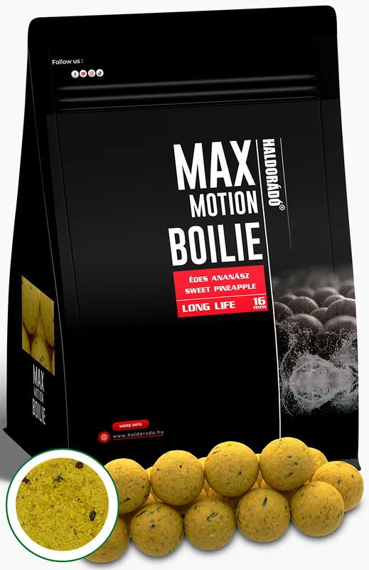 Shop Nu Haldorádó MAX MOTION Boilie Long Life 16 mm - Édes Ananász