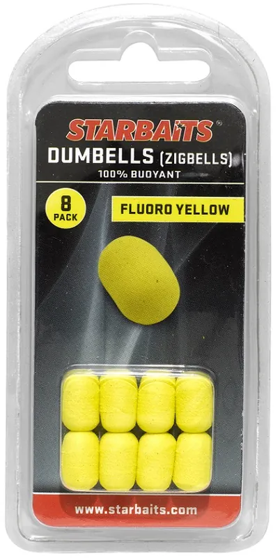 Starbaits Dumbells sárga (lebegő csali) 8db Direct Beschikbaar