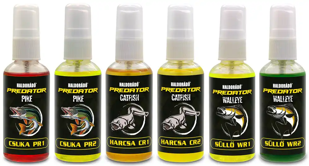 Veilige Betaling Haldorádó PREDATOR ragadozó aroma spray - MIX-6 / 6 íz egy dobozban