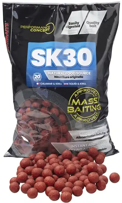 Starbaits Mass Baiting Boilies SK30 3kg 20mm Tijdelijk Beschikbaar