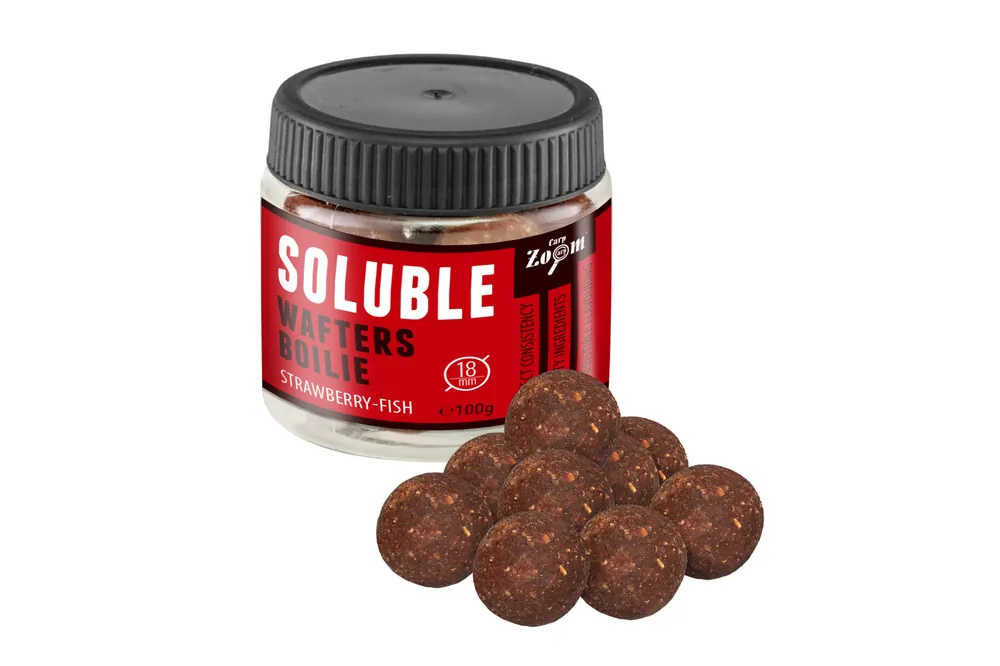 CZ Oldódó wafters bojli, o18 mm, eper, hal, 100 g Nu Kopen