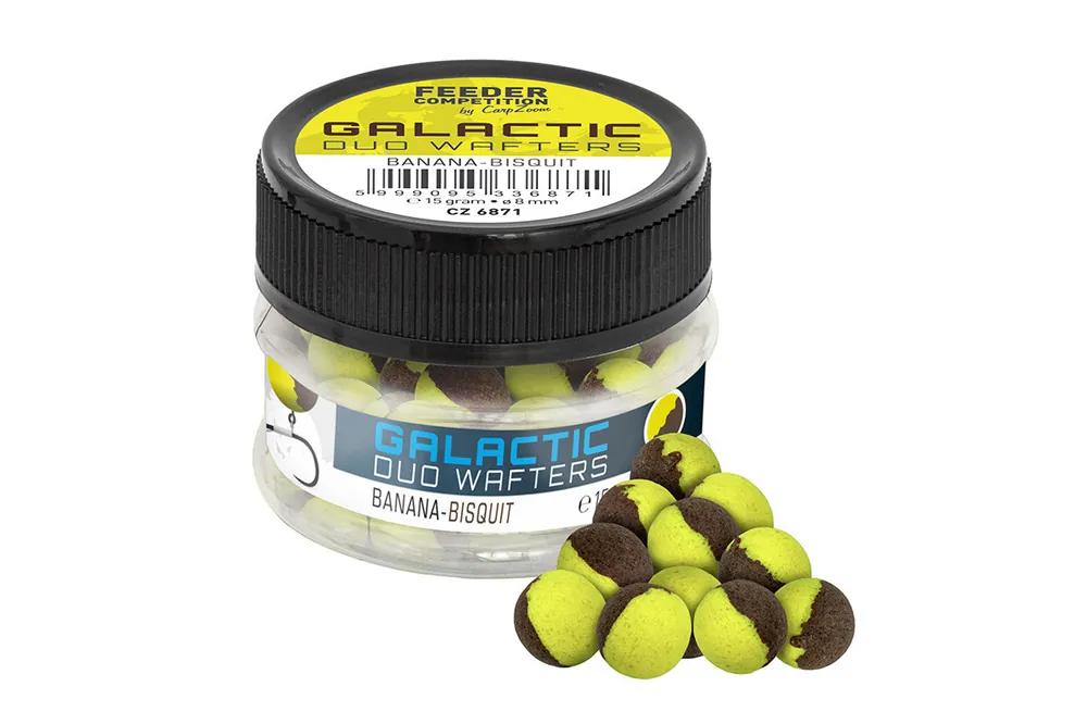 Goedkoop Feeder Competition Galactic Duo Wafters horogcsali, 8mm, banán, keksz, 15g