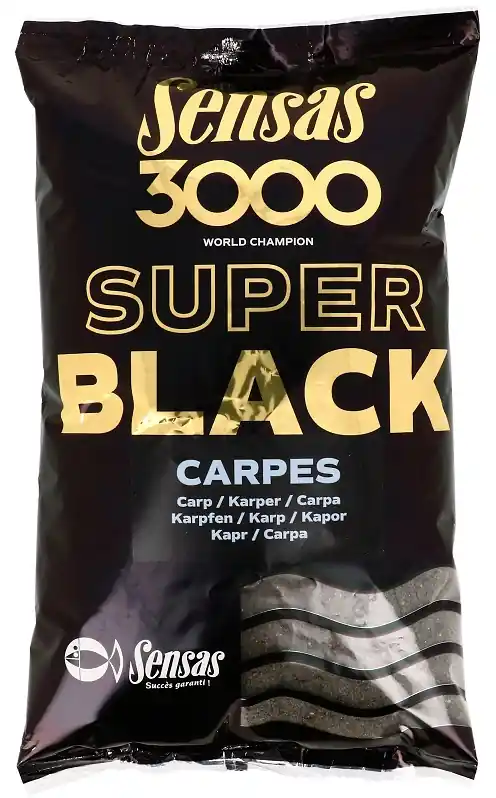 Sensas Etetőanyag 3000 Super Black (Ponty-fekete) 1kg Speciale Aanbieding