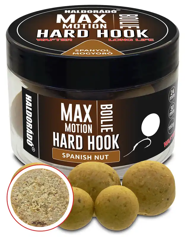 Gratis Retour Haldorádó MAX MOTION Boilie Hard Hook Wafter 24, 30 mm - Spanyol Mogyoró