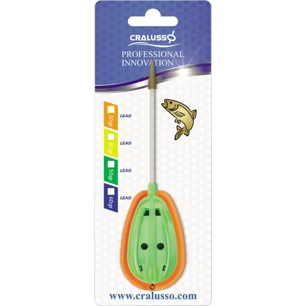 Cralusso Fluo Zöld Rocket Method Kosár+Töltő (1+1db/cs) 60g Uitverkoop
