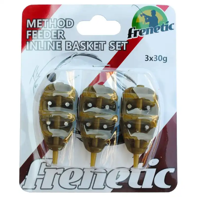 Veilige Betaling Frenetic Method Feeder Inline kosár szett, 30g, Zöld, Műanyag