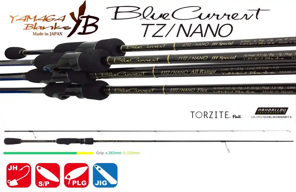 Favoriet Yamaga Blanks Blue Current 71Tz Nano 2.175m 7g Fuji Titanum Torzite