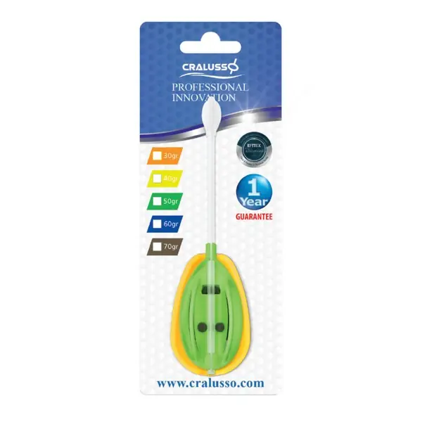 Speciale Aanbieding Cralusso Big Rocket Method Kosár+Töltő Fluo Zöld (1+1db/csomag) 70 G