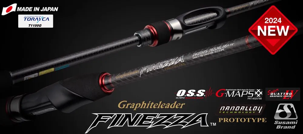 Graphiteleader Finezza Prototype 24Gfinps-782Lml-Hs R-Fast 2.34m 1-10g Medium Light Rechtstreeks Van De Fabrikant