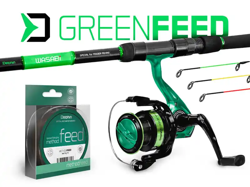 Weekendaanbieding Delphin GreenFEED feeder szett (360cm/100g + 4T + 0,20mm)