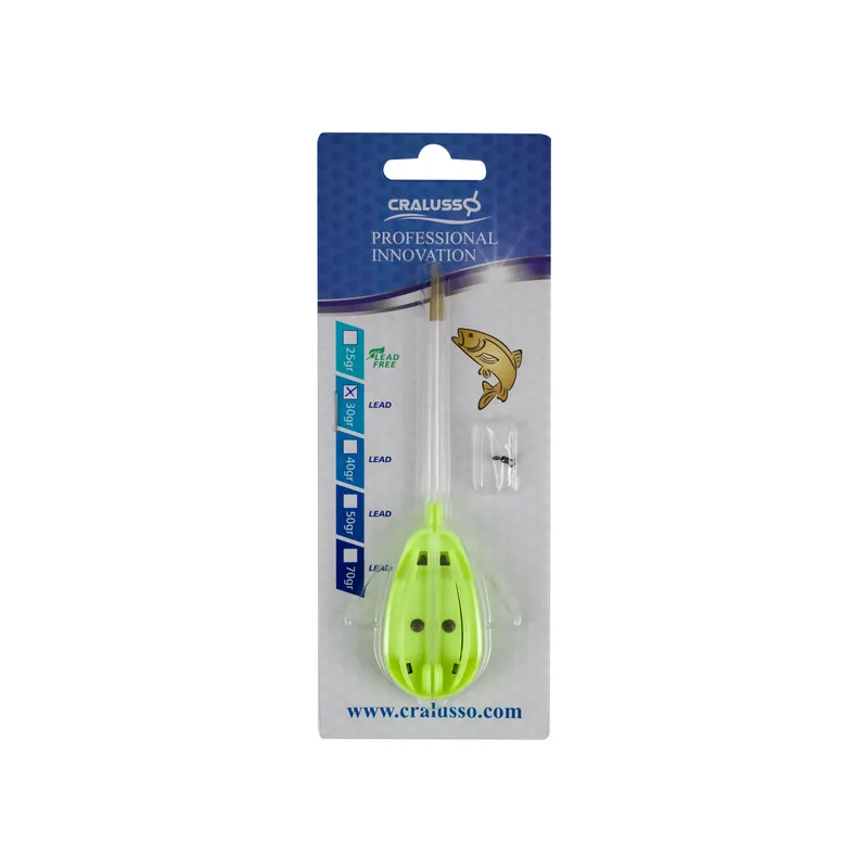 Seizoensaanbieding Cralusso Fluo Zöld Rocket Method Kosár (1db/cs) 30g