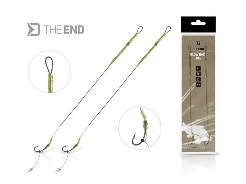 Delphin THE END Blow Back Rig / 2 db (20cm/25lbs/ 8) előkötött előke Aanbieding
