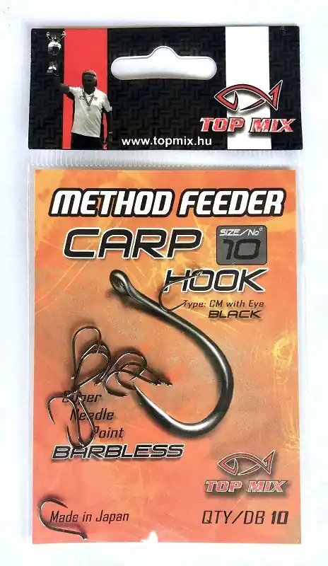 Gereduceerde Prijs Top Mix Method Feeder Carp Hook Barbless 10 horog
