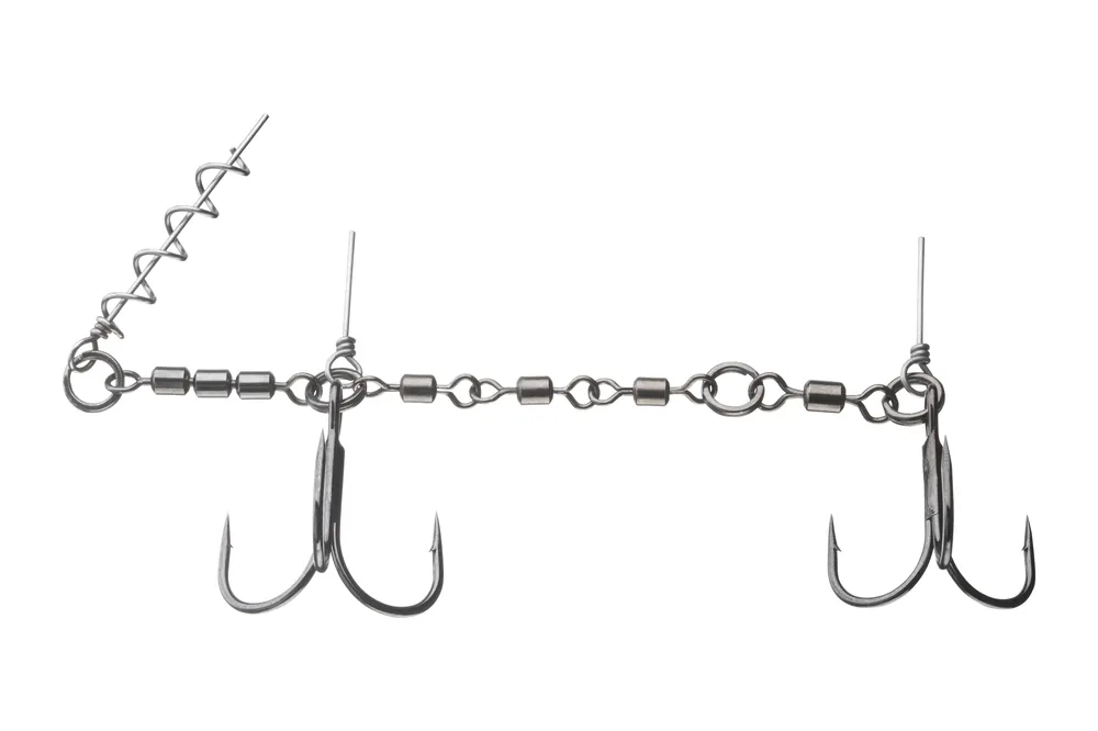 Daiwa Prorex Screw-In Swivel Assist Stinger 70lb, 3/0+2/0 gumihal szerelvény Weekendaanbieding