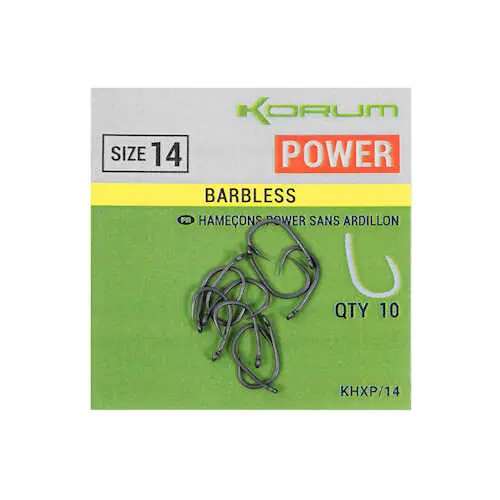 Korum XPERT POWER szakáll nélküli horog - SIZE 12 Laatste Versie