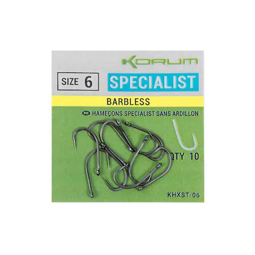 Actieprijs Korum XPERT SPECIALIST szakáll nélküli horog - SIZE 12