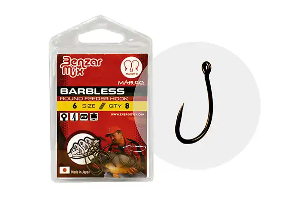 Flitsaanbieding Maruto 4626 8 Benzár Barbless Round Feeder Horog 8db cs