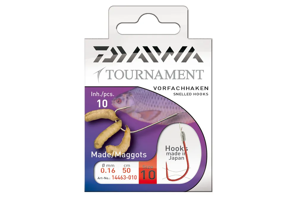 Daiwa Tournament csontihorog (red, 50cm, 14, 0.12mm, 10db) Exclusieve Aanbieding