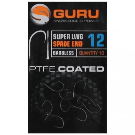 GURU Super LWG Hook Size 12 Barbless/Spade End Meest Verkocht