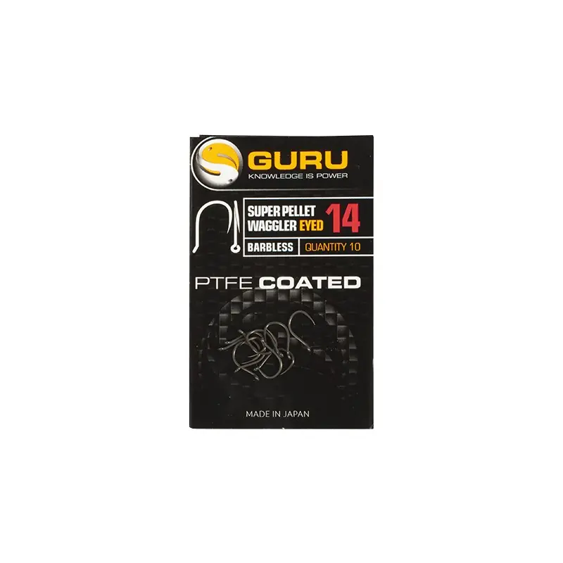 Voordeelprijs GURU Super Pellet Waggler Hook size 10 Barbless/Eyed horog