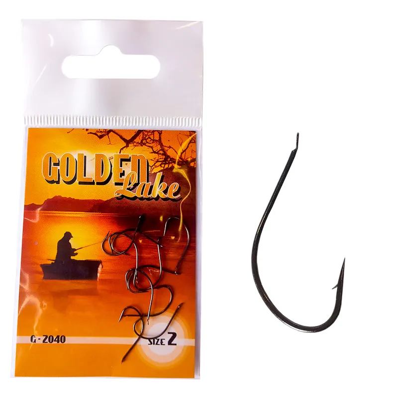 Snelle Levering Golden Lake horog, 8, black nickel, 10db/csomagolás horog