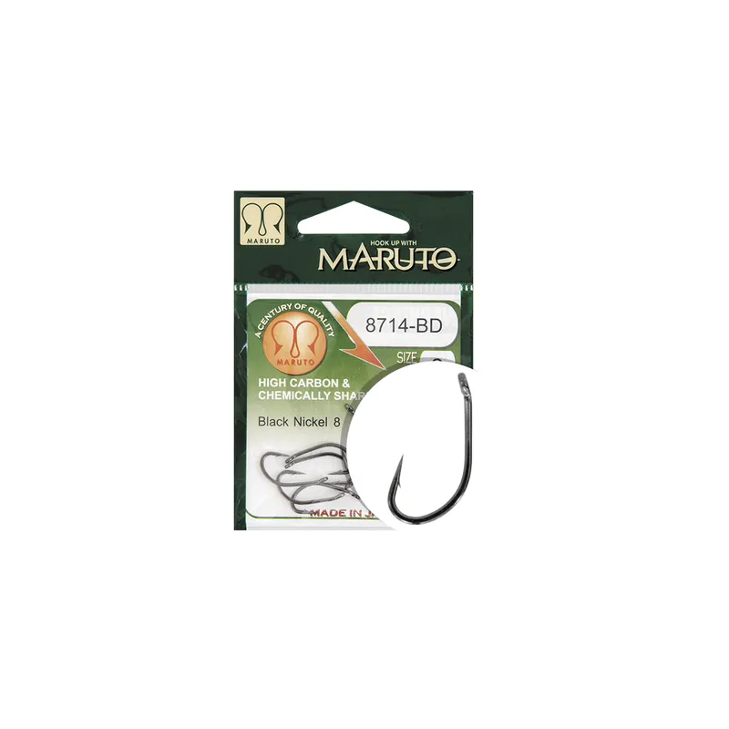 Maruto Horog 8714Bd Carp Hooks Hc T.d.e.5° Barbed Forged Black Nickel 6 Beste Prijs