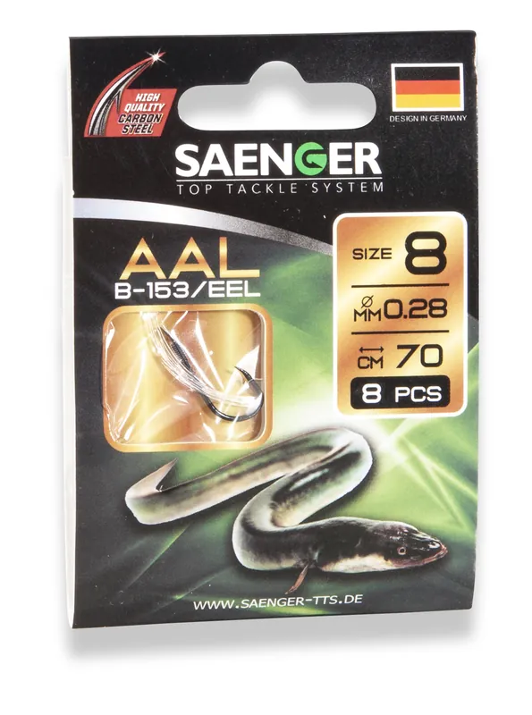 SAENGER Eel elökötött horog 4 / 70cm / 8db Laatste Versie