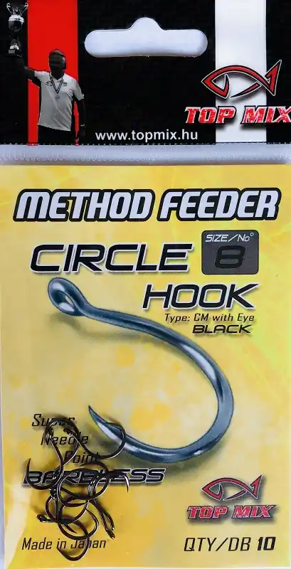 Speciale Aanbieding Top Mix Method feeder Circle Barbless hook 8 horog