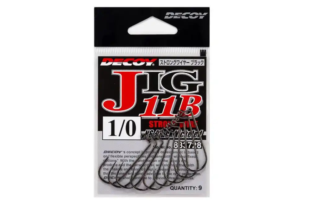 Jig Horog Decoy Jig11B Strong Wire Black 1 Snelle Levering