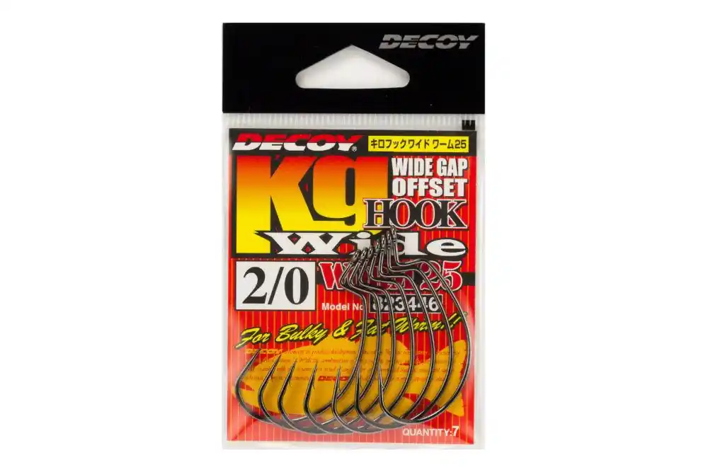 Offset Horog Decoy Worm 25kg Wide 1/0 Uitverkoop