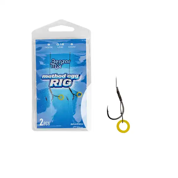 Shop Nu Benzár Braided Method Egg Rig 10 előkötött előke