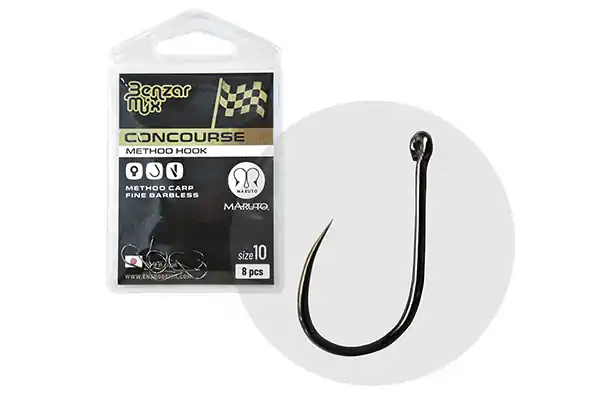 Direct Beschikbaar Benzár Concourse Method Carp Fine Barbless 18 horog
