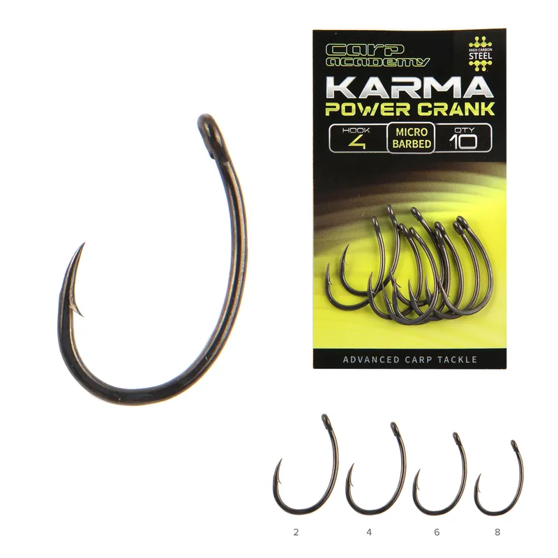 Carp Academy KARMA Power Crank 4 10db/cs horog Beperkte Voorraad
