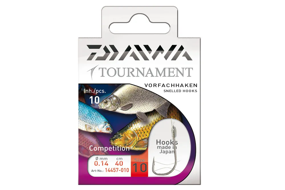 Daiwa Tournament verseny horog (silver, 40cm, 18, 0.10mm, 10db) Koop Online