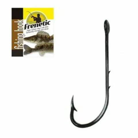 Rechtstreeks Van De Fabrikant Frenetic horog FS616 black nikkel gilisztás egyenes szárú horog 2/0, 2/ 0, 4db/csomag