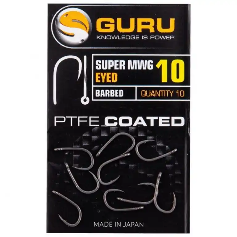 Premium GURU Super MWG Size 14 Barbed/Eyed