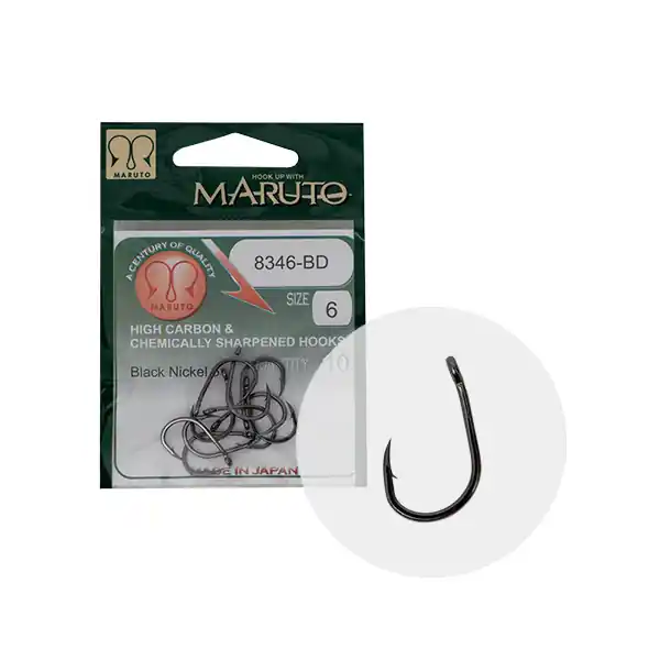 Tijdelijk Beschikbaar Maruto Horog 8346Bd Carp Hooks Barbed Forged T.d.e.10° Hc Black Nickel 8