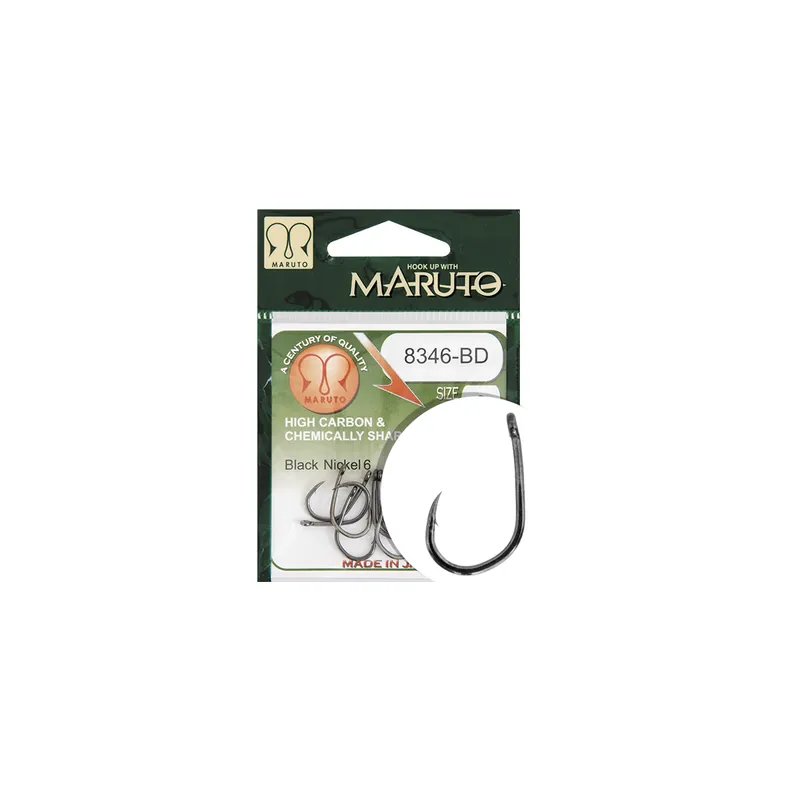 Bestel Nu Maruto Horog 8346Bd Carp Hooks Barbed Forged T.d.e.10° Hc Black Nickel 4