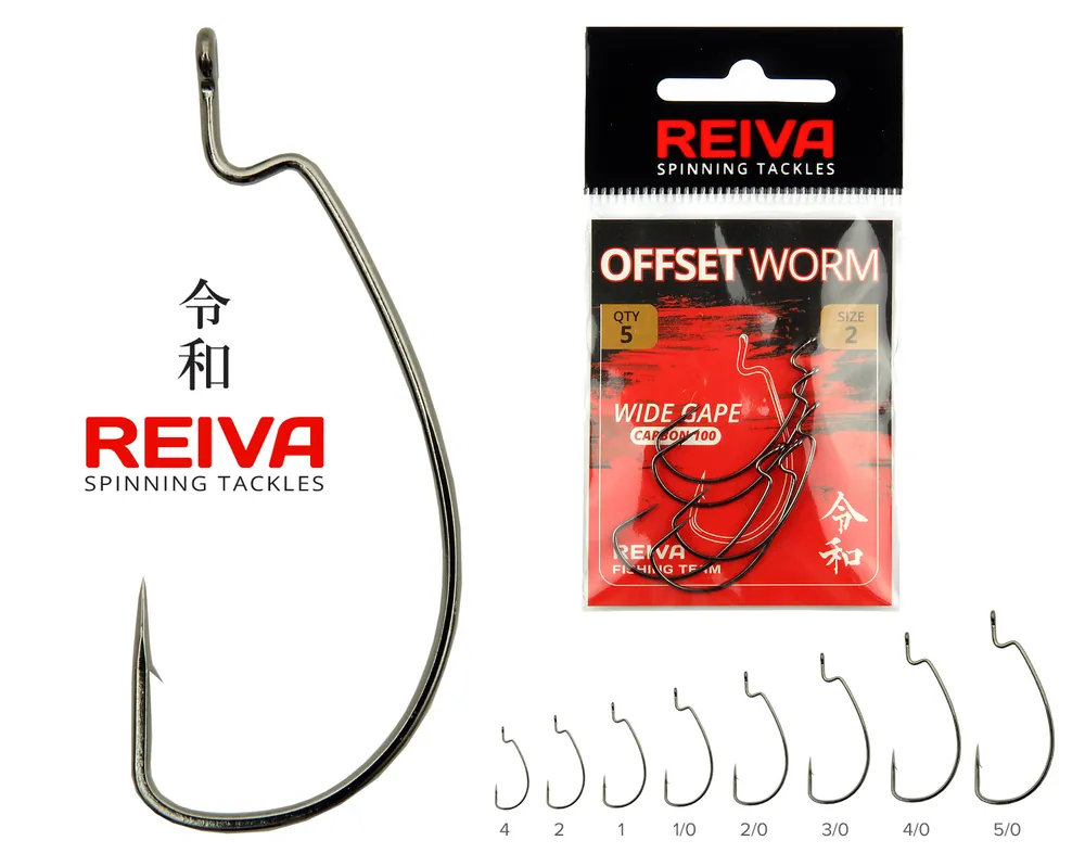 Betaalbaar Reiva Offset Worm 4/0-as 3db/cs