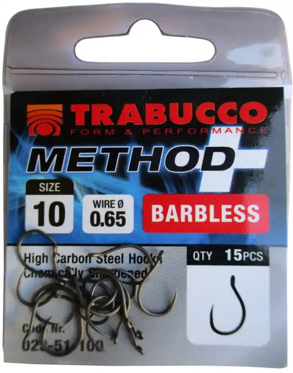 Lage Prijs Trabucco Method Plus Feeder szakáll nélküli horog 14, 15 db/csg