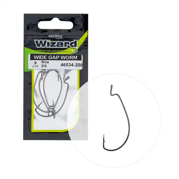 Veilige Betaling Wizard Horog Wide Gap Worm 5/0