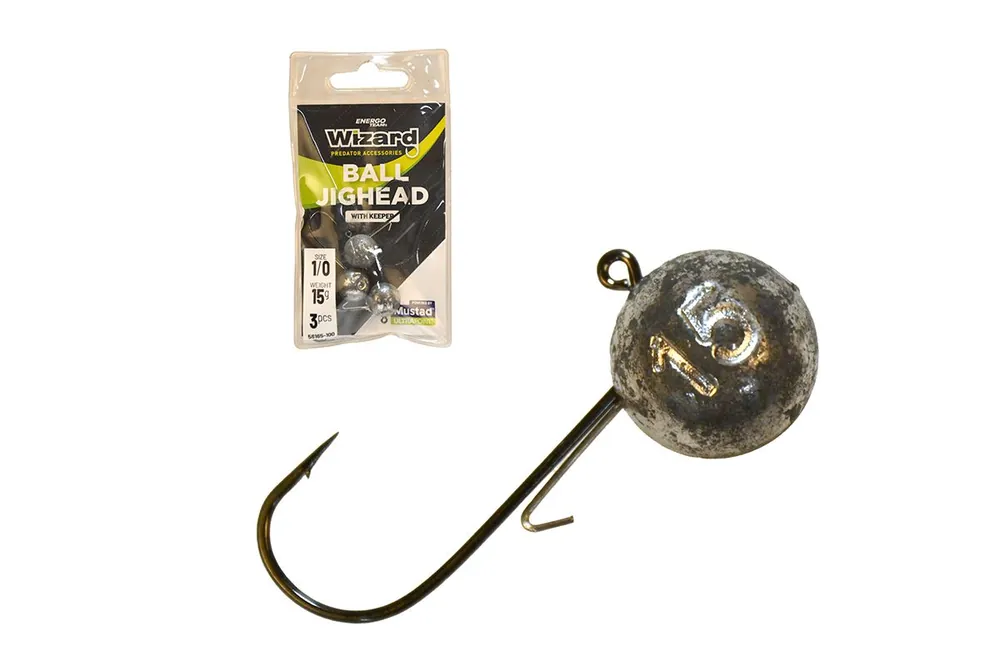 Wizard Ball Jig Head W/Keeper 1/0 15G 3db/csomag Lead Lage Prijs