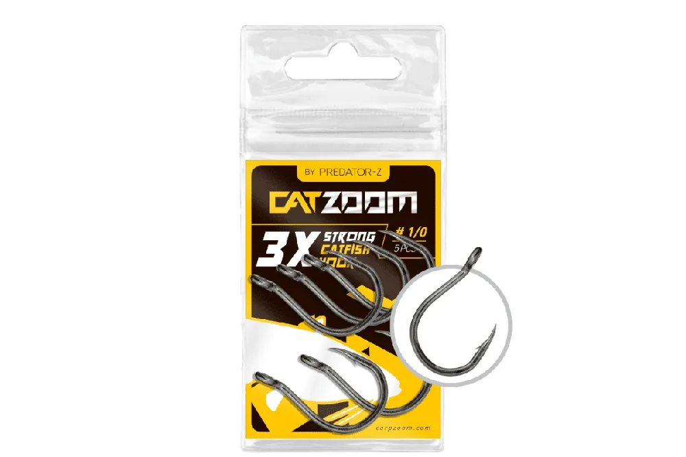 Goedkoop Catzoom 3X harcsázó horog, 1/0, 5 db