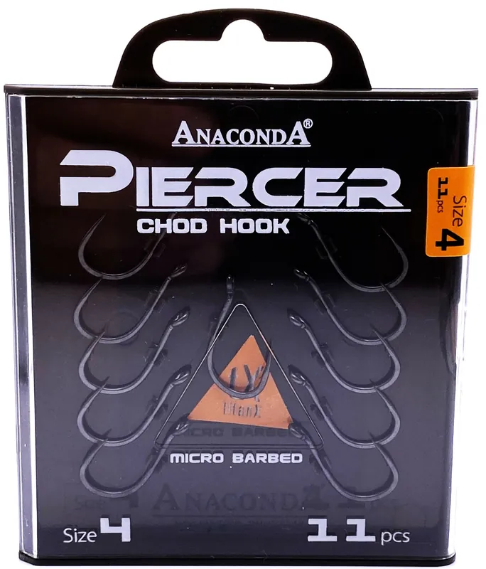 Snelle Levering ANACONDA Piercer ChodHook mikroszakállas / méret 4 / 11db