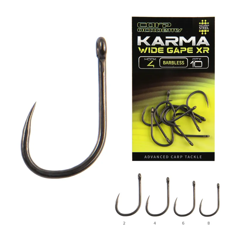 Aanbieding Carp Academy KARMA Wide Gape XR BARBLESS 4 10db/cs