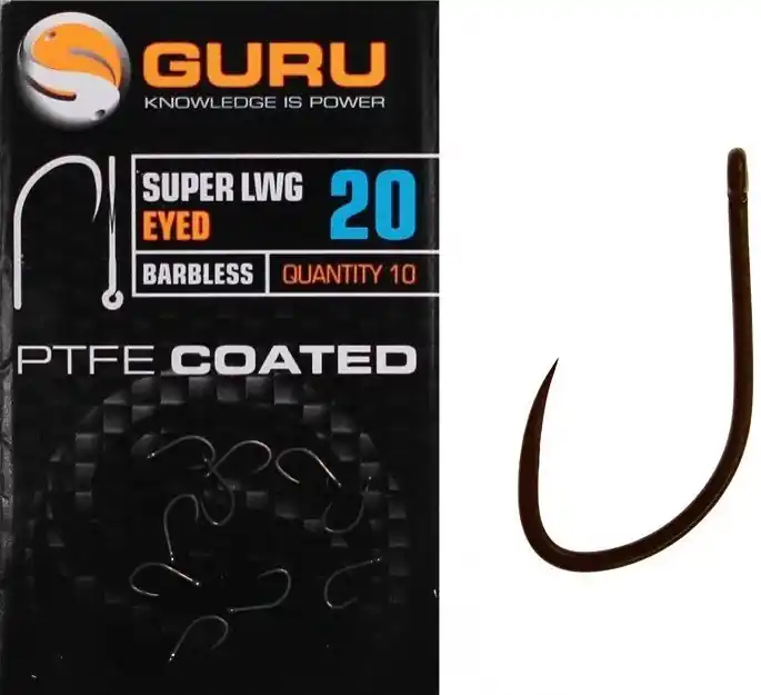 Uitverkoop GURU Super LWG Hook Size 16 Barbless/Spade End
